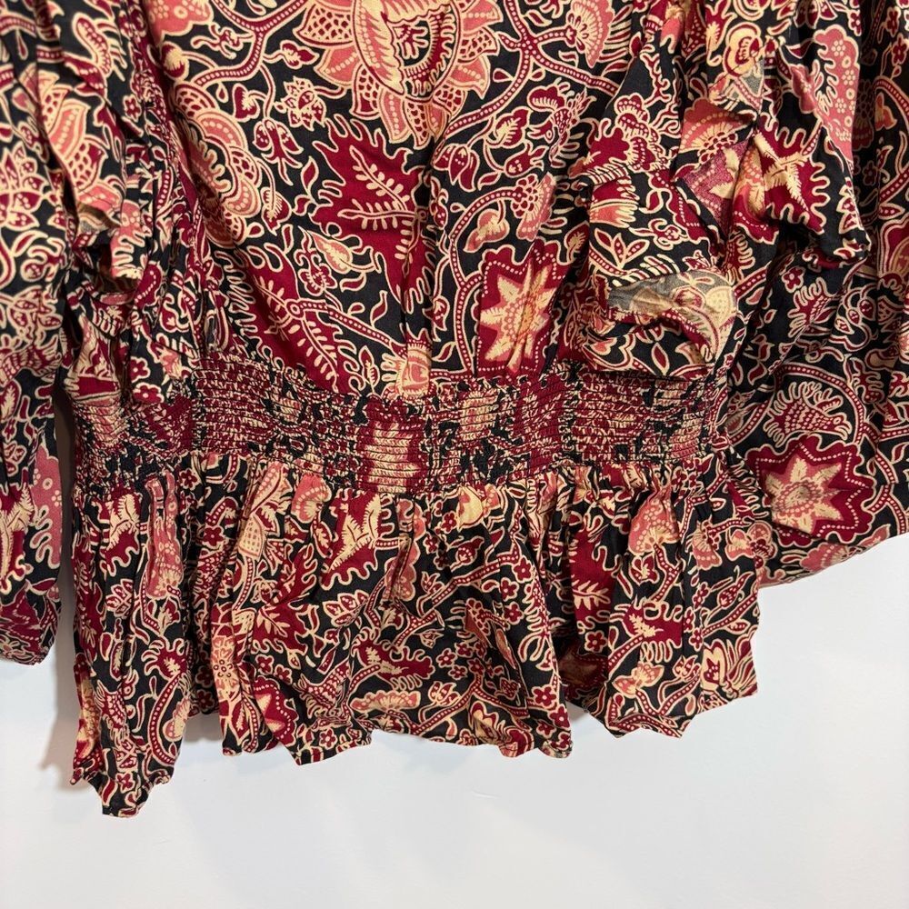 House of Harlow 1960 Jaipur Printed Blouse NEW with tags size medium - Picture 11 of 16